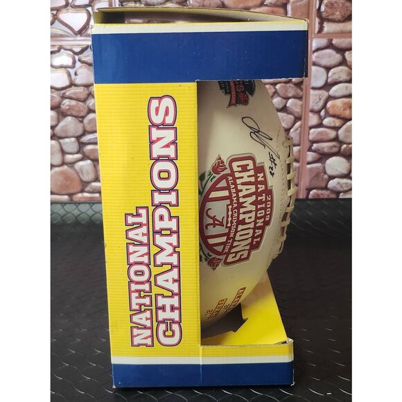 2009 Alabama National Championship Signed Football #B7 - Picture 4 of 6